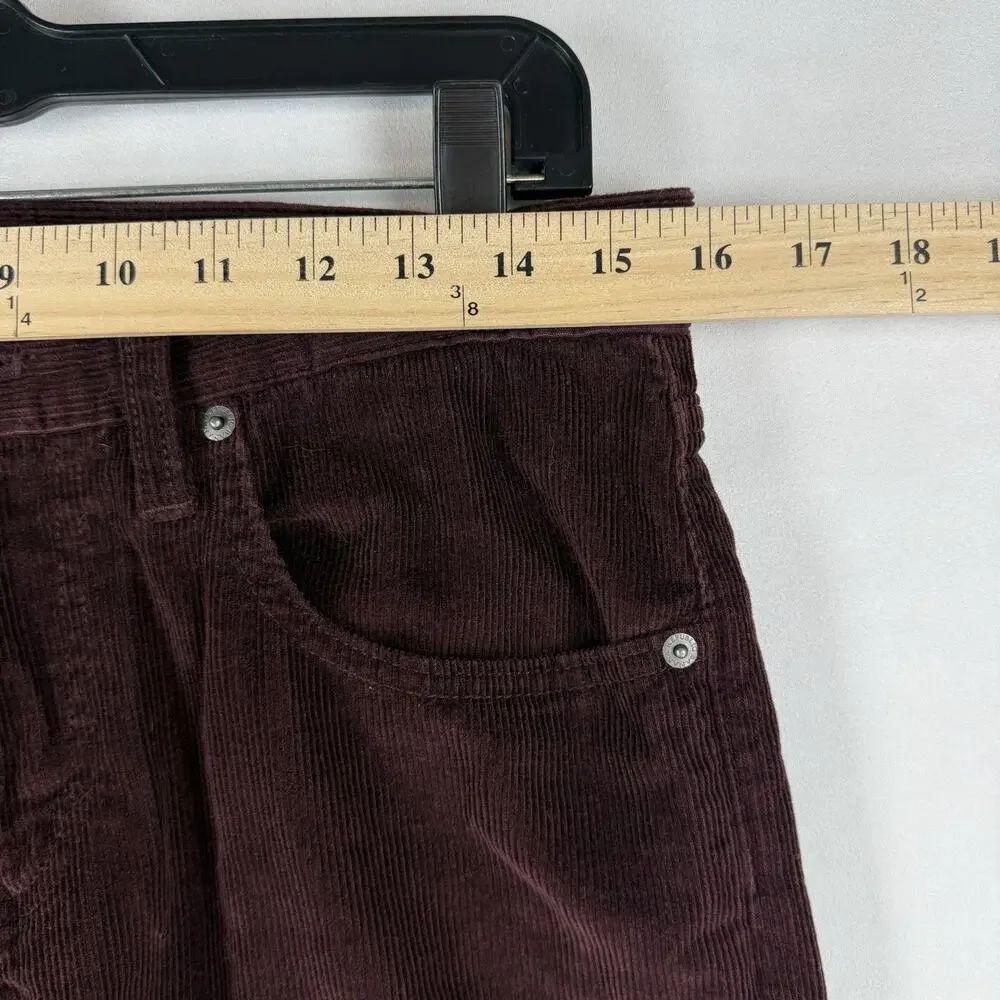 Banana Republic Vintage Straight Corduroy Pants Men's 30x30 Burgundy 100% Cotton